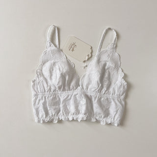 Bralette Broderie Laços e Flores